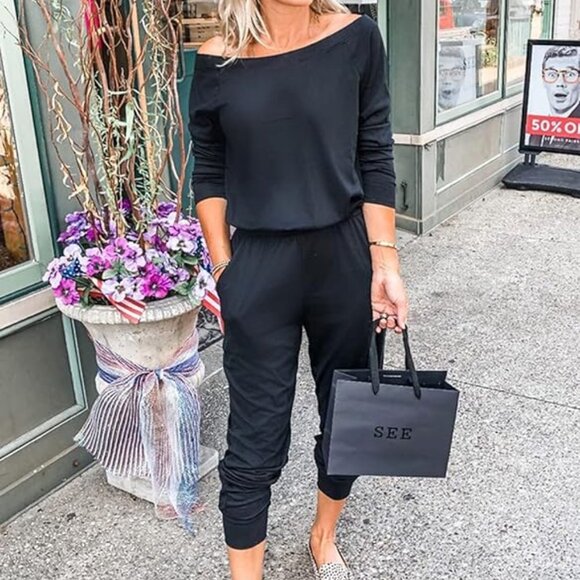 PRETTY GARDEN Womens Casual Long Sleeve Crewneck Shoulder Elastic Waist XL NWTs - Picture 4 of 7